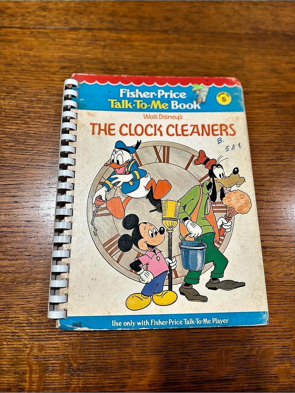 Fisher-Price Talk-To-Me Book: Walt Disney's The Clock Cleaners Learning Toy
